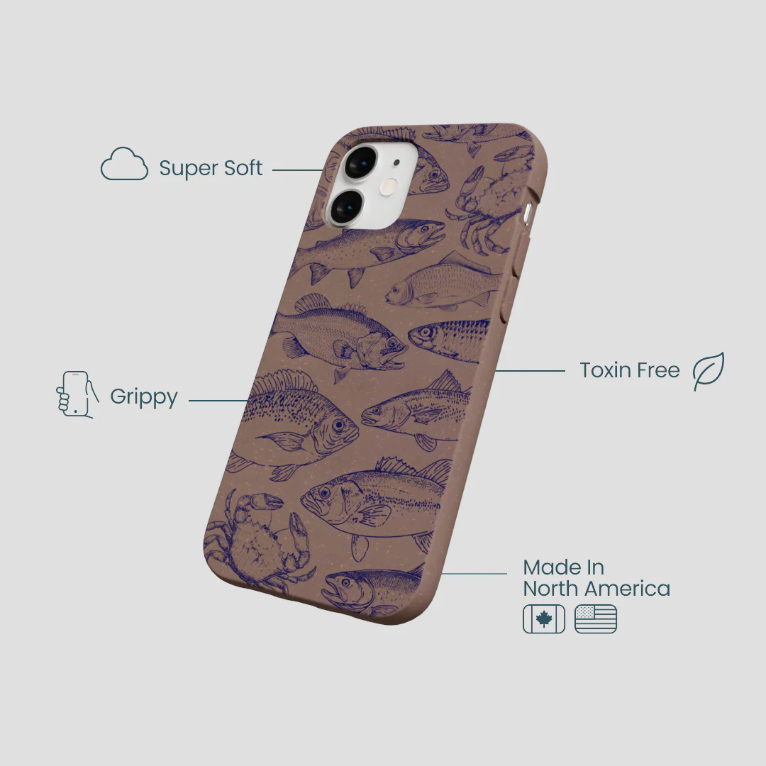 Chocolate Brown Vintage Catch iPhone 12 Mini Case - Image 4