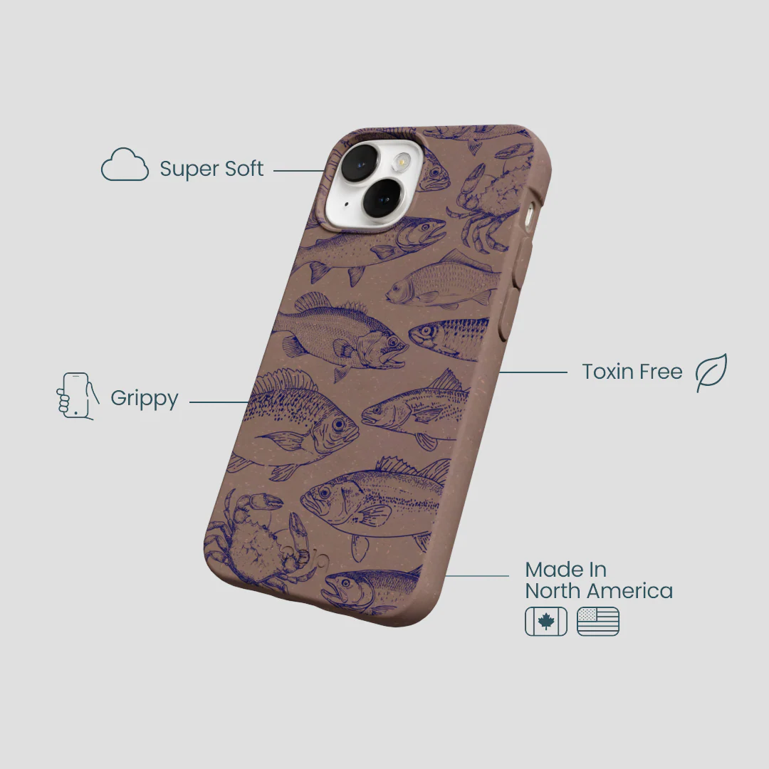 Chocolate Brown Vintage Catch iPhone 13 Mini Case - Image 4