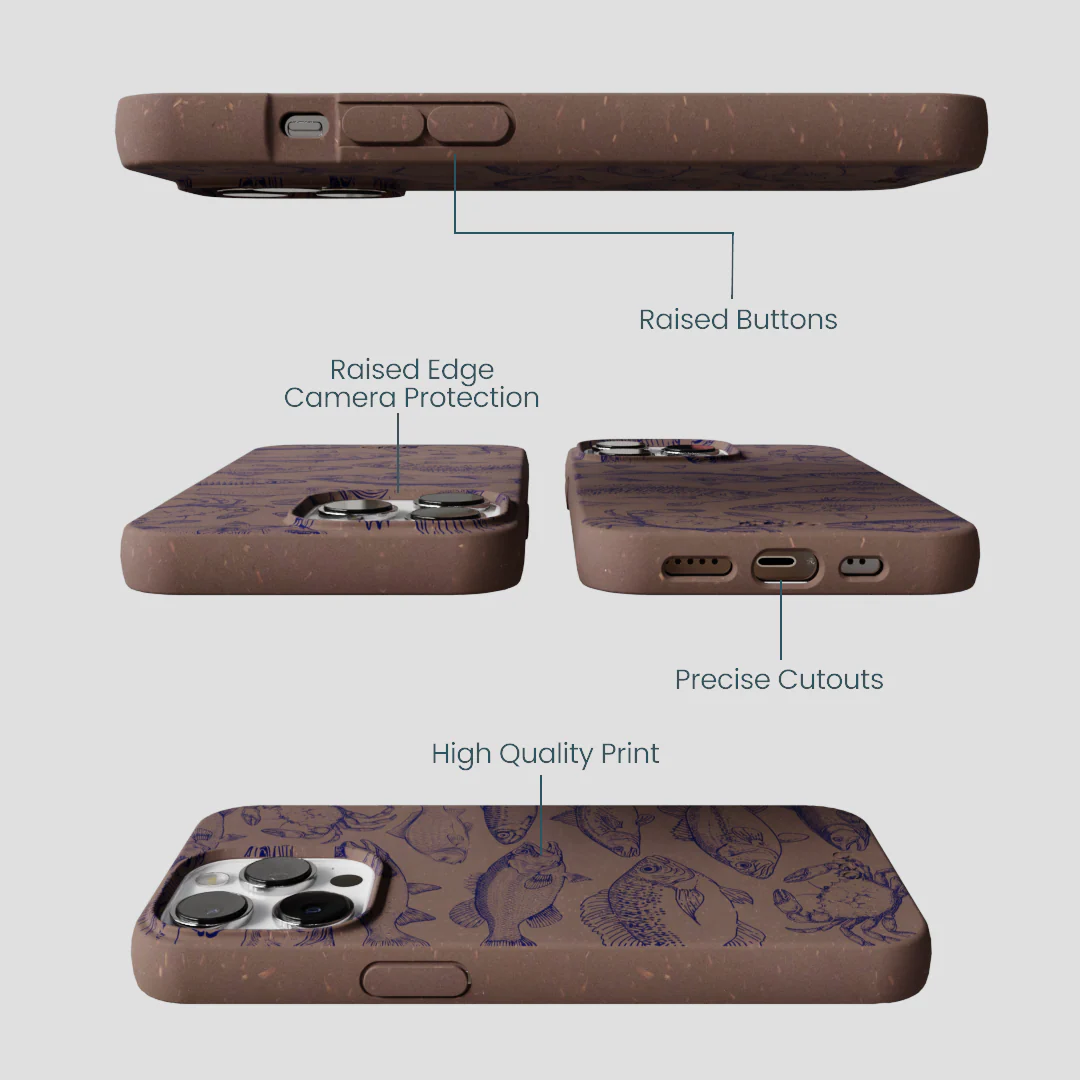 Chocolate Brown Vintage Catch iPhone 13 Pro Max Case - Image 3