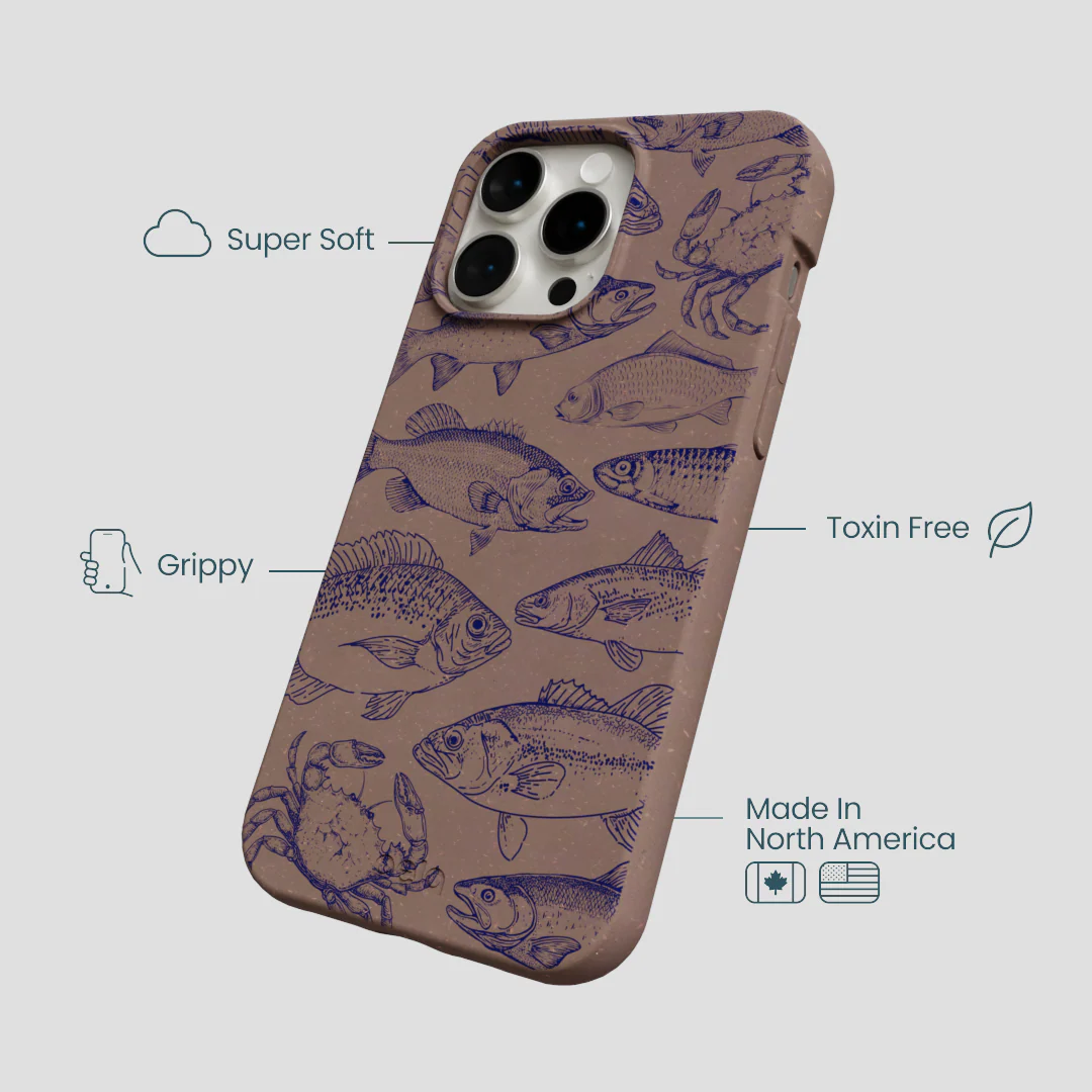 Chocolate Brown Vintage Catch iPhone 14 Pro Max Case - Image 4