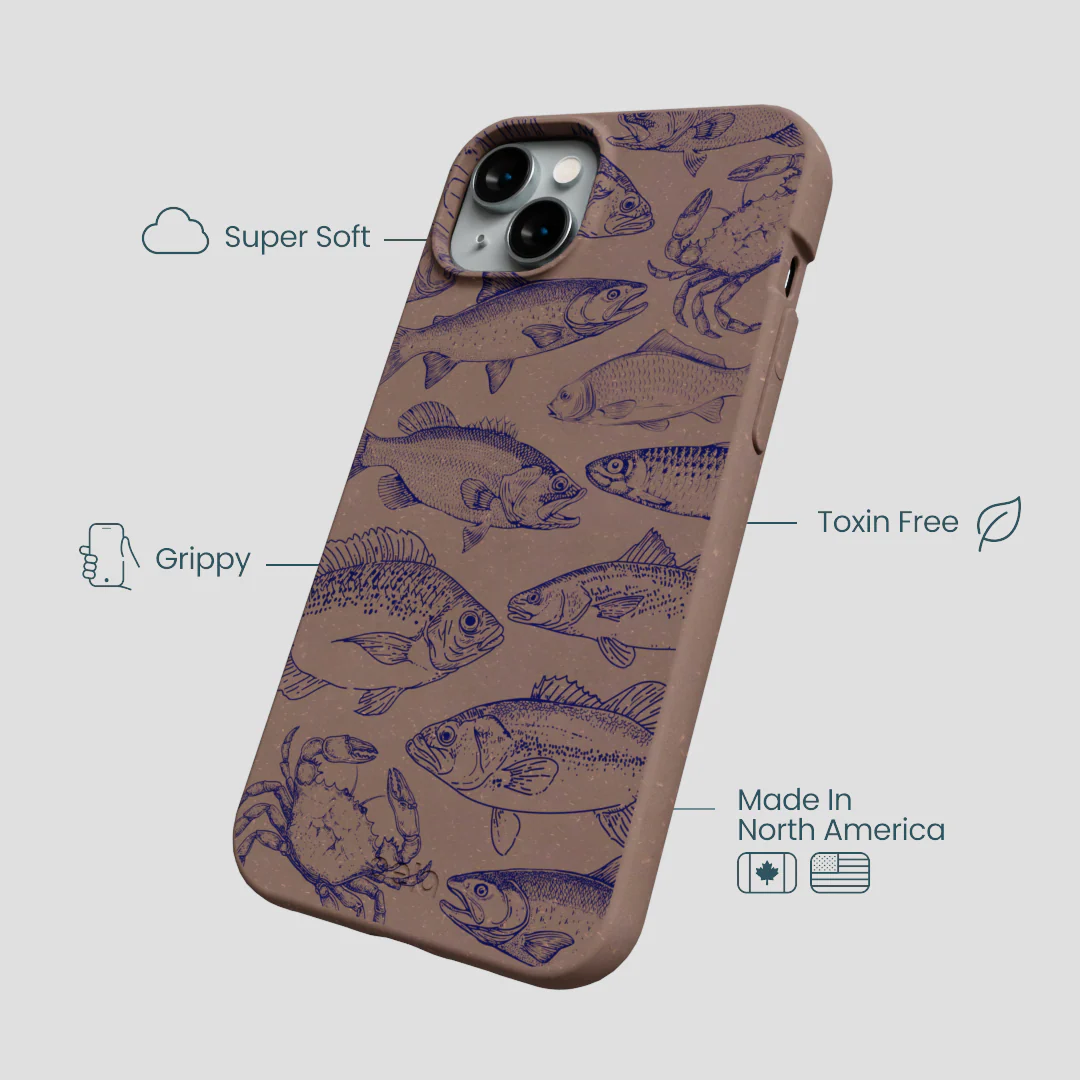 Chocolate Brown Vintage Catch iPhone 15 Plus Case - Image 4