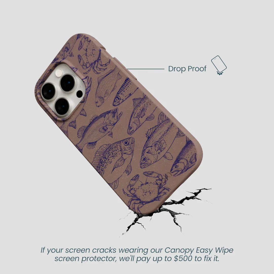 Chocolate Brown Vintage Catch iPhone 15 Pro Case - Image 5