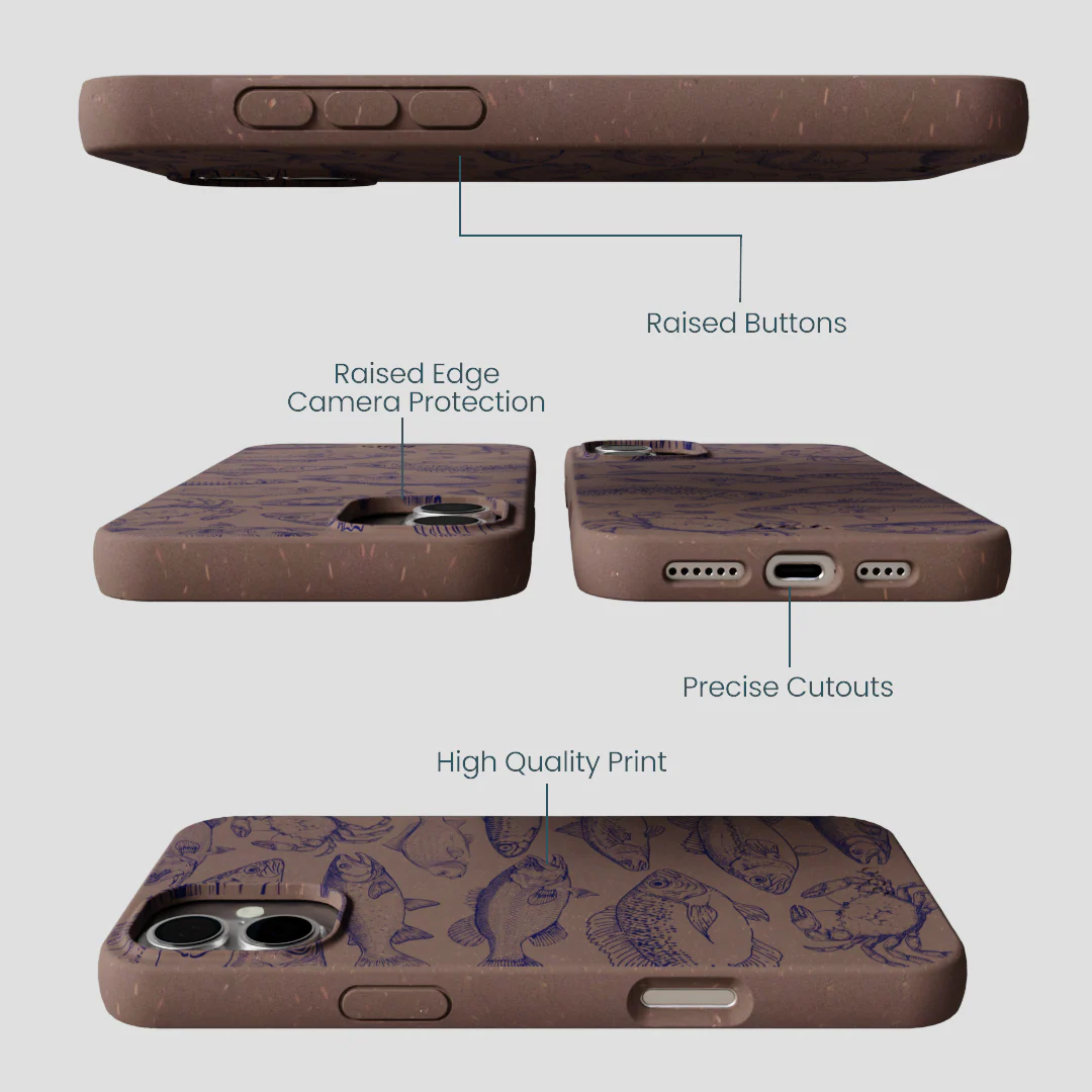 Chocolate Brown Vintage Catch iPhone 16 Plus Case - Image 3