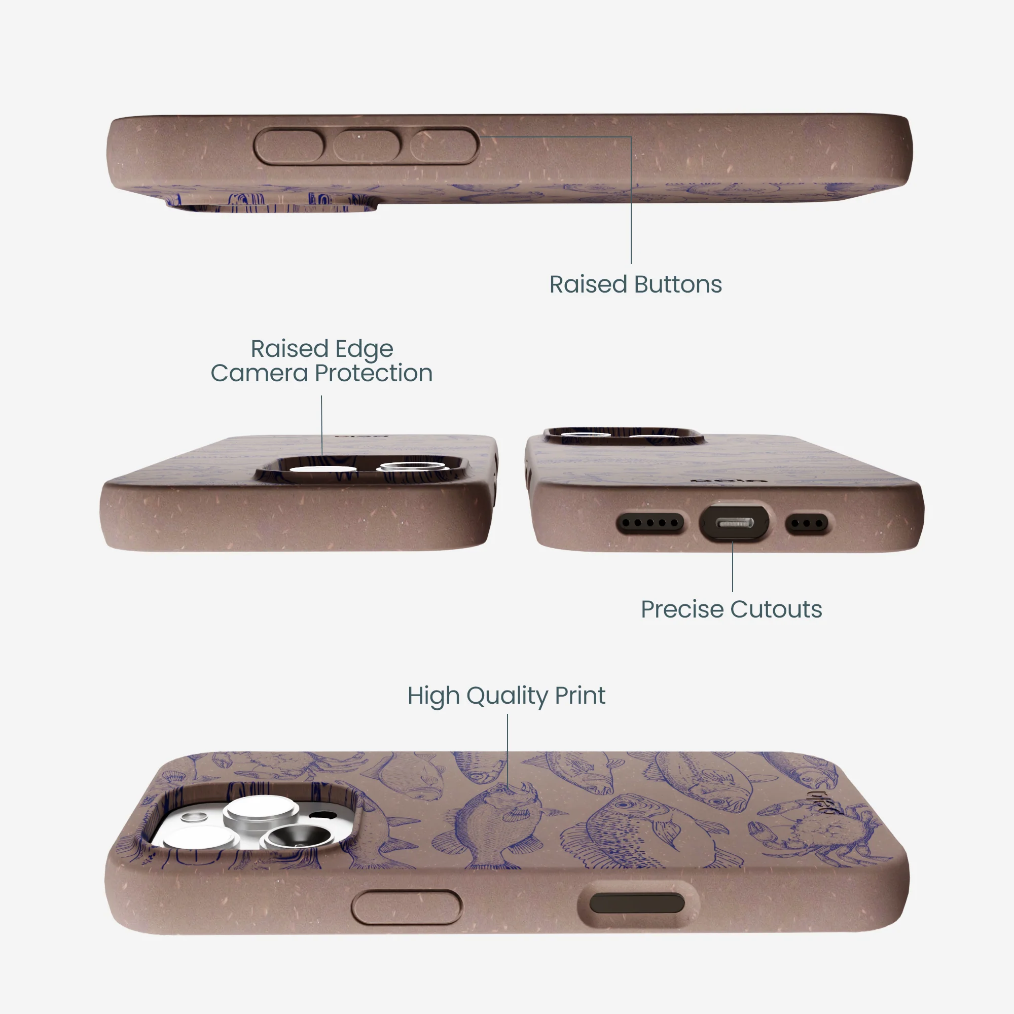Chocolate Brown Vintage Catch iPhone 16 Pro Max Case - Image 3