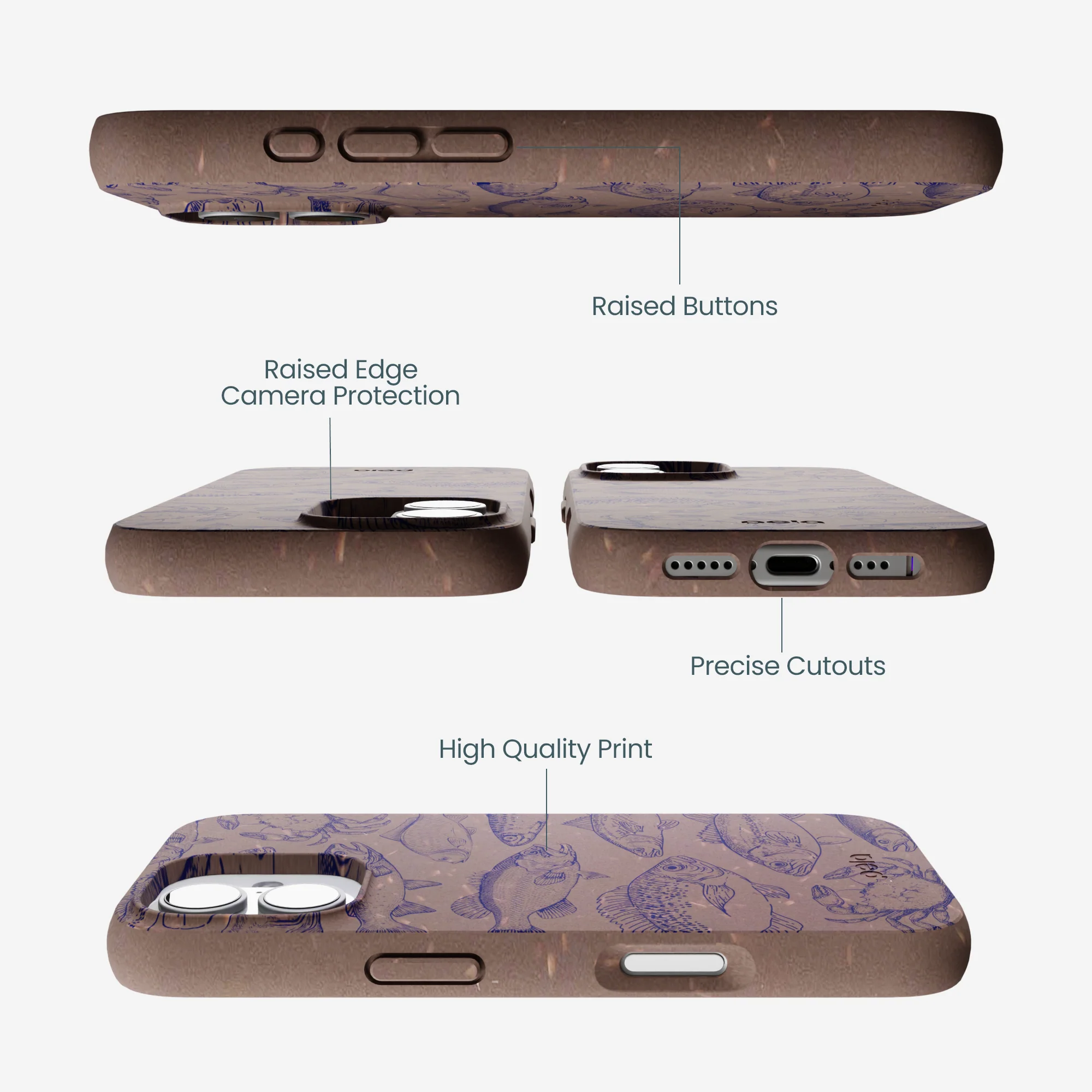 Chocolate Brown Vintage Catch iPhone 17 Case - Image 3