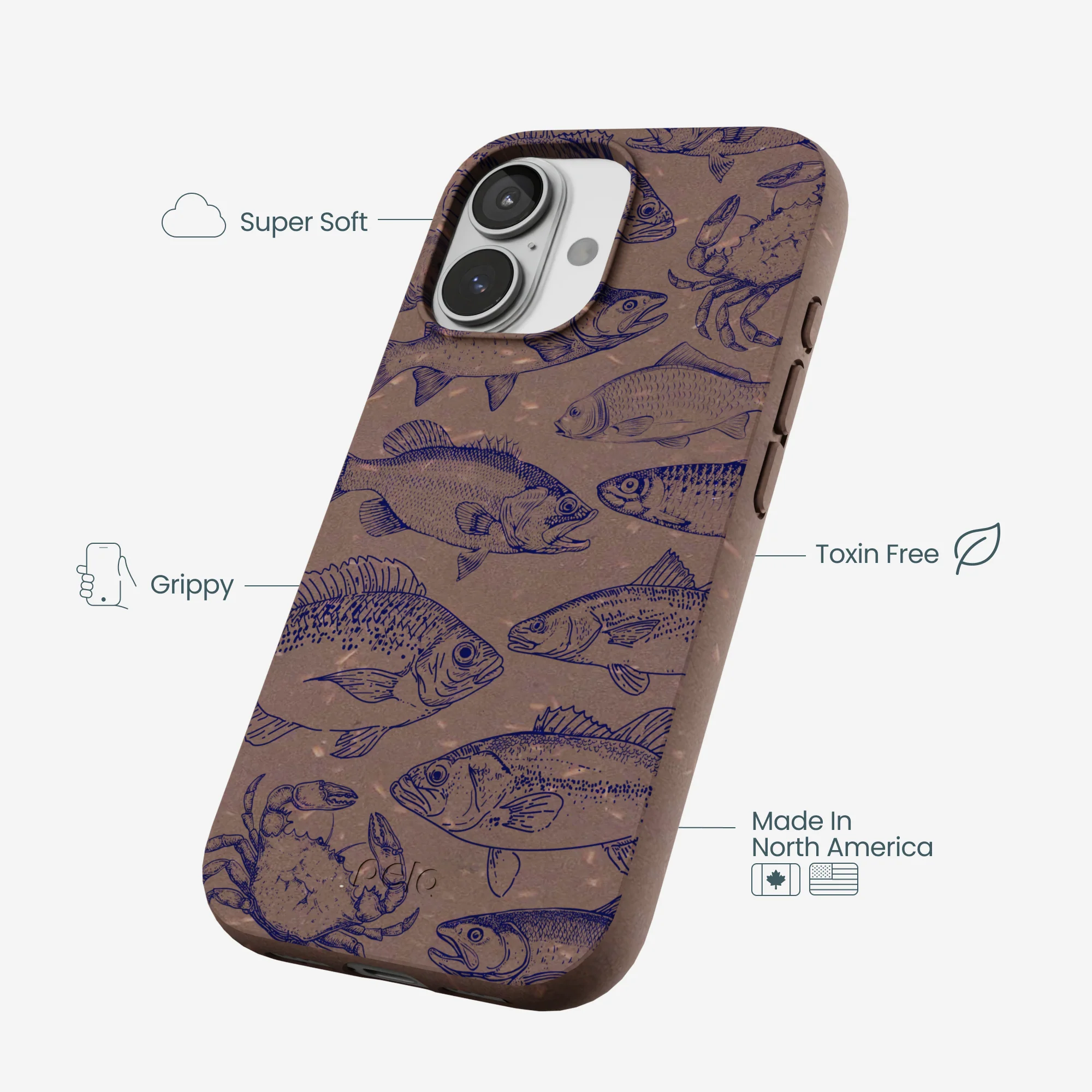 Chocolate Brown Vintage Catch iPhone 17 Case - Image 4