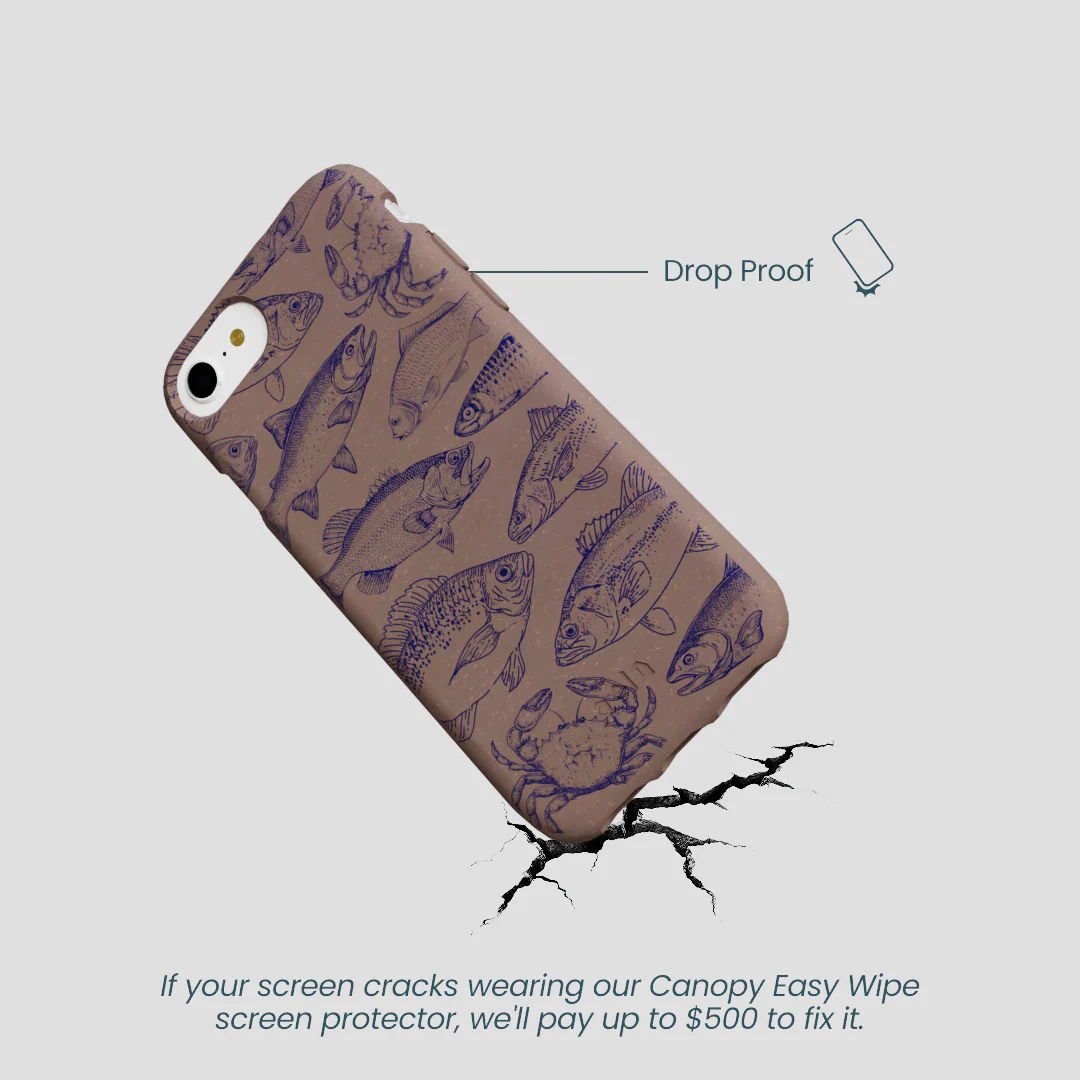 Chocolate Brown Vintage Catch iPhone 6/6s/7/8/SE Case - Image 5