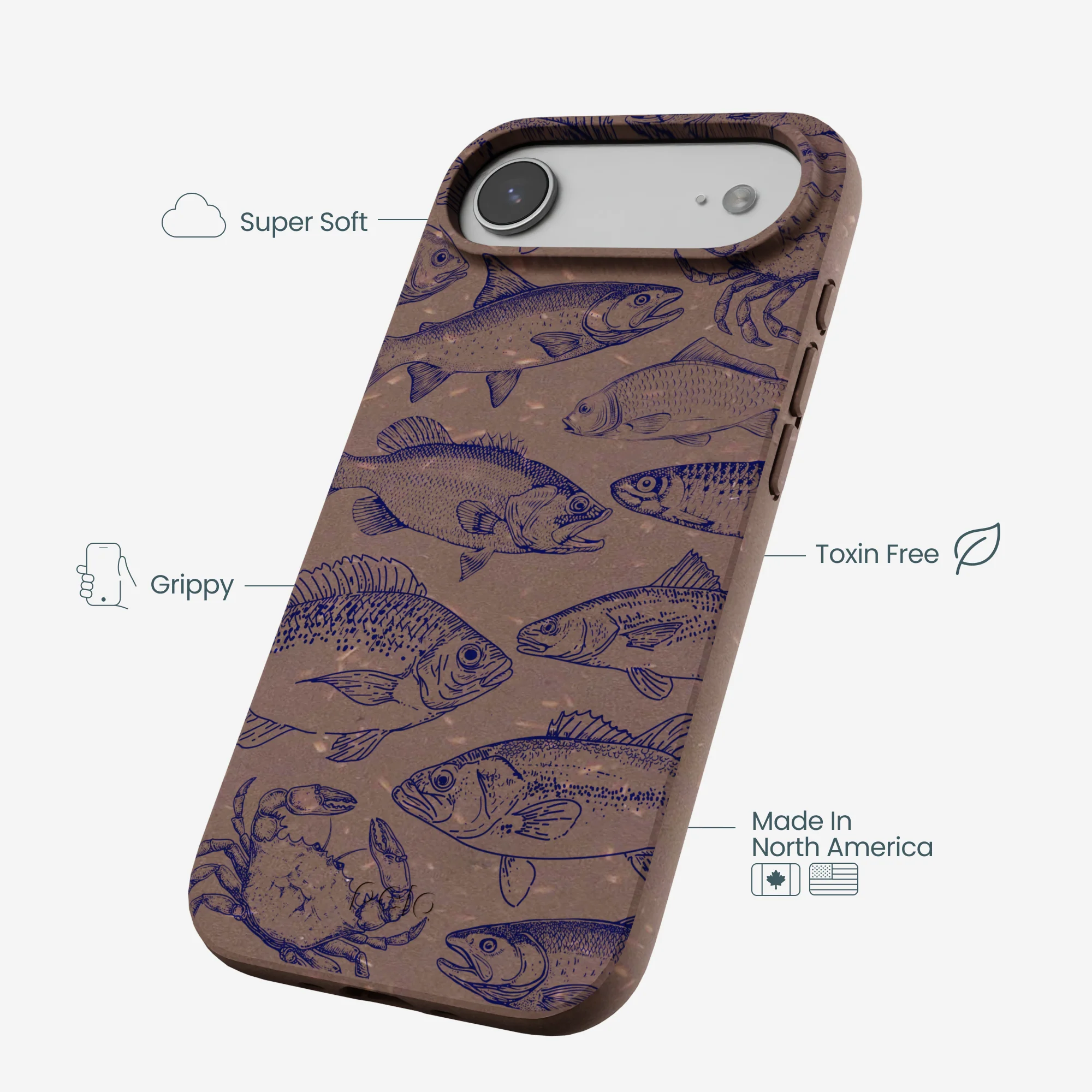 Chocolate Brown Vintage Catch iPhone Air Case - Image 4