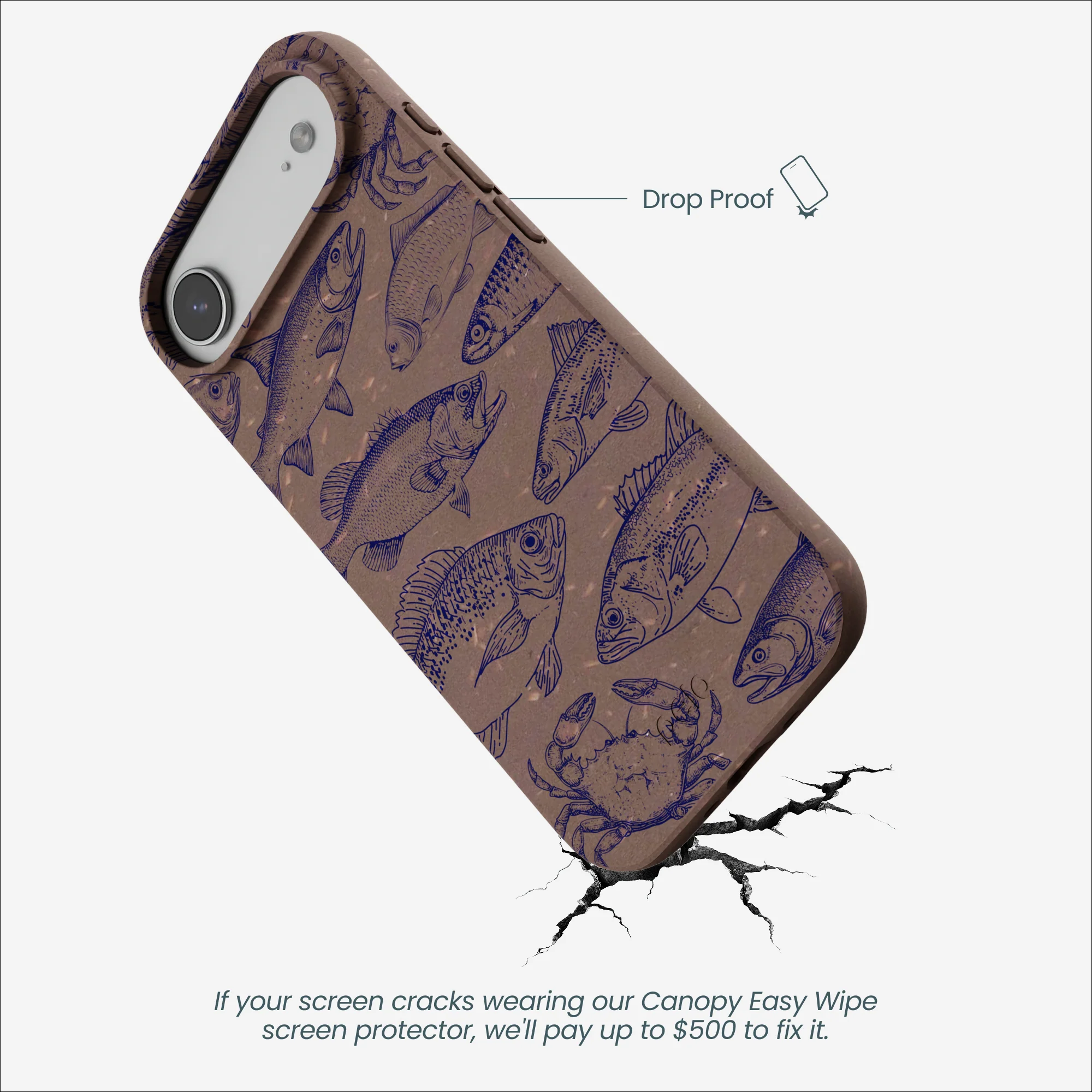Chocolate Brown Vintage Catch iPhone Air Case - Image 5