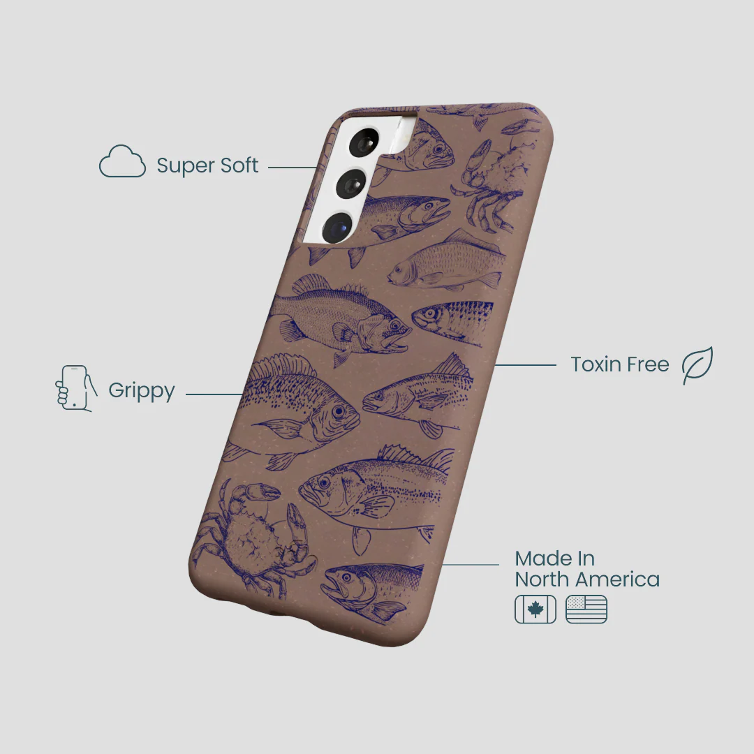 Chocolate Brown Vintage Catch Samsung Galaxy S22 Case - Image 4