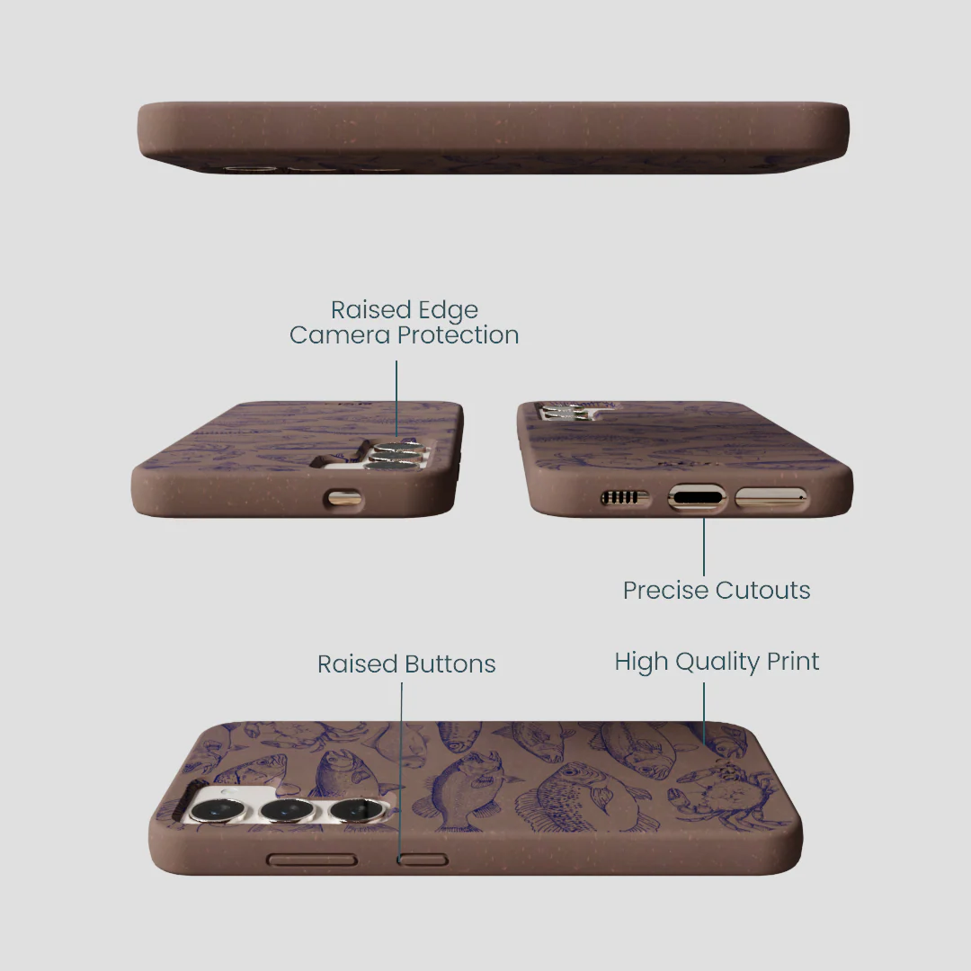 Chocolate Brown Vintage Catch Samsung Galaxy S23 Case - Image 3