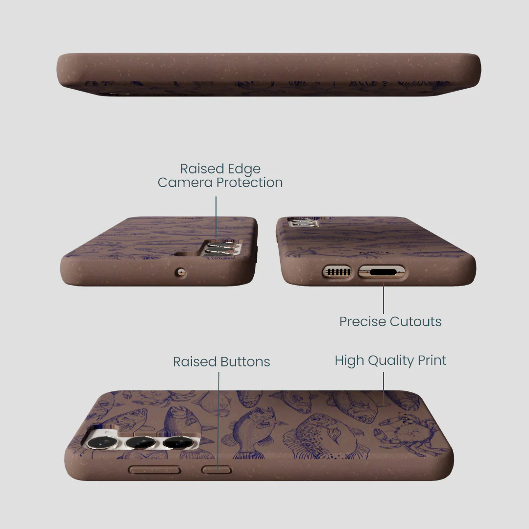Chocolate Brown Vintage Catch Samsung Galaxy S23+(Plus) Case - Image 3