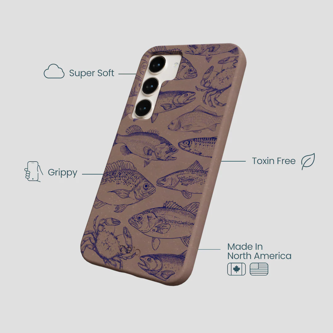 Chocolate Brown Vintage Catch Samsung Galaxy S24 Case - Image 4