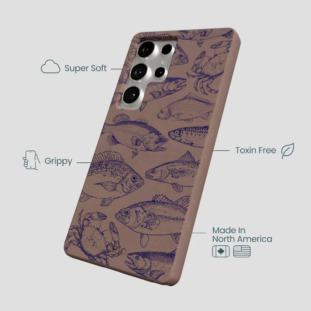 Chocolate Brown Vintage Catch Samsung Galaxy S25 Ultra Case - Image 4