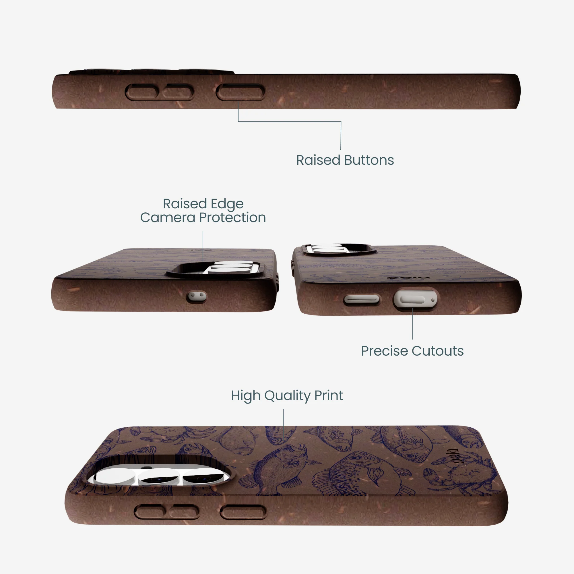 Chocolate Brown Vintage Catch Samsung Galaxy S26 Case - Image 3