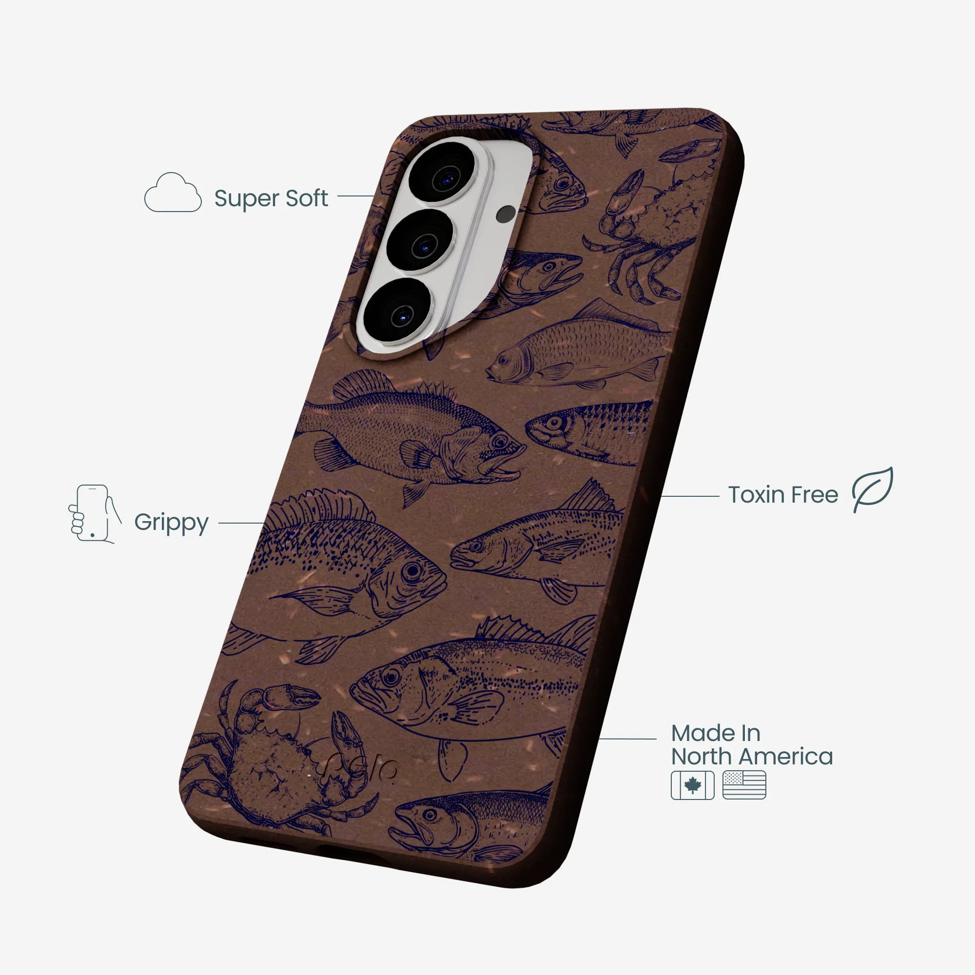 Chocolate Brown Vintage Catch Samsung Galaxy S26 Case - Image 4