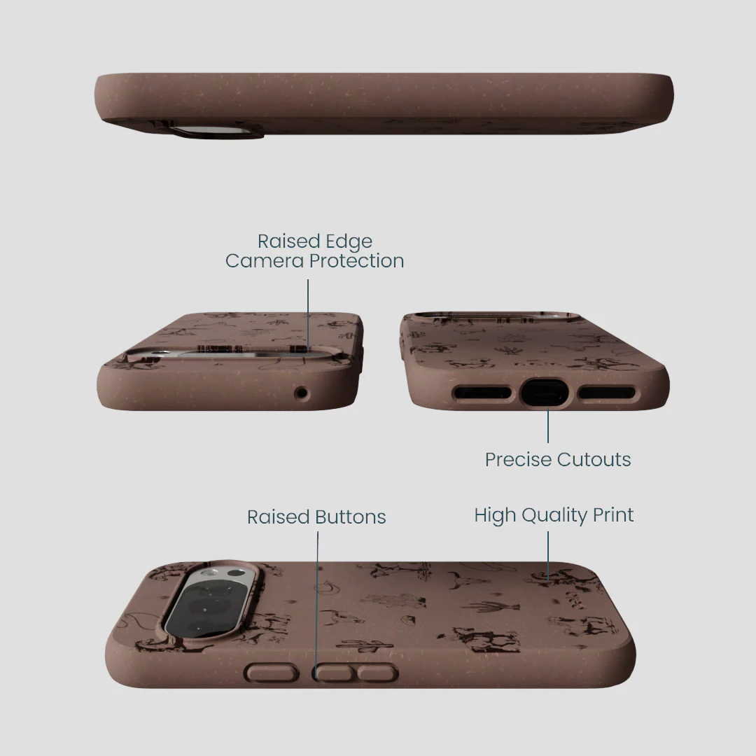 Chocolate Brown Wild Frontier Google Pixel 10/10 Pro Case - Image 3