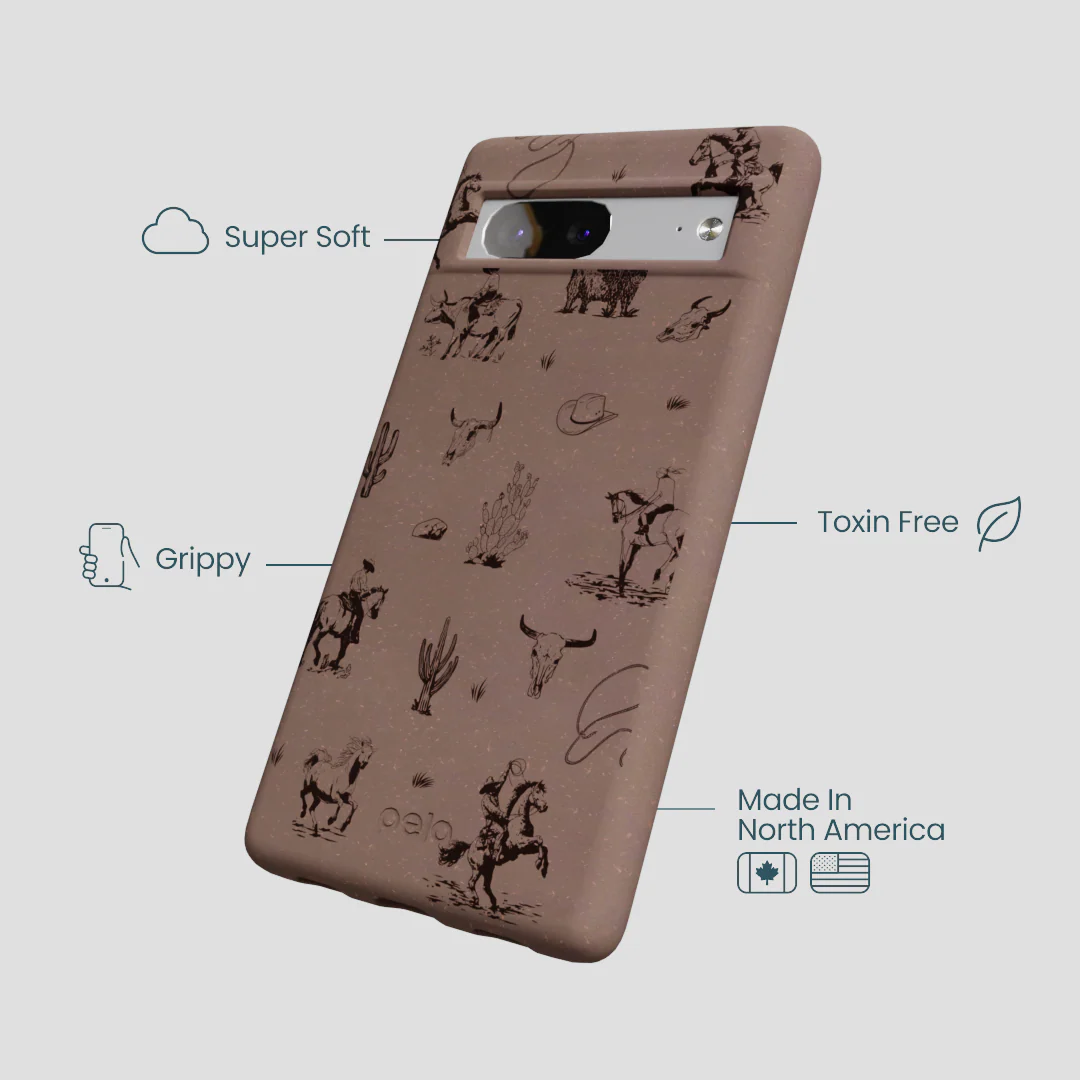Chocolate Brown Wild Frontier Google Pixel 7 Case - Image 4