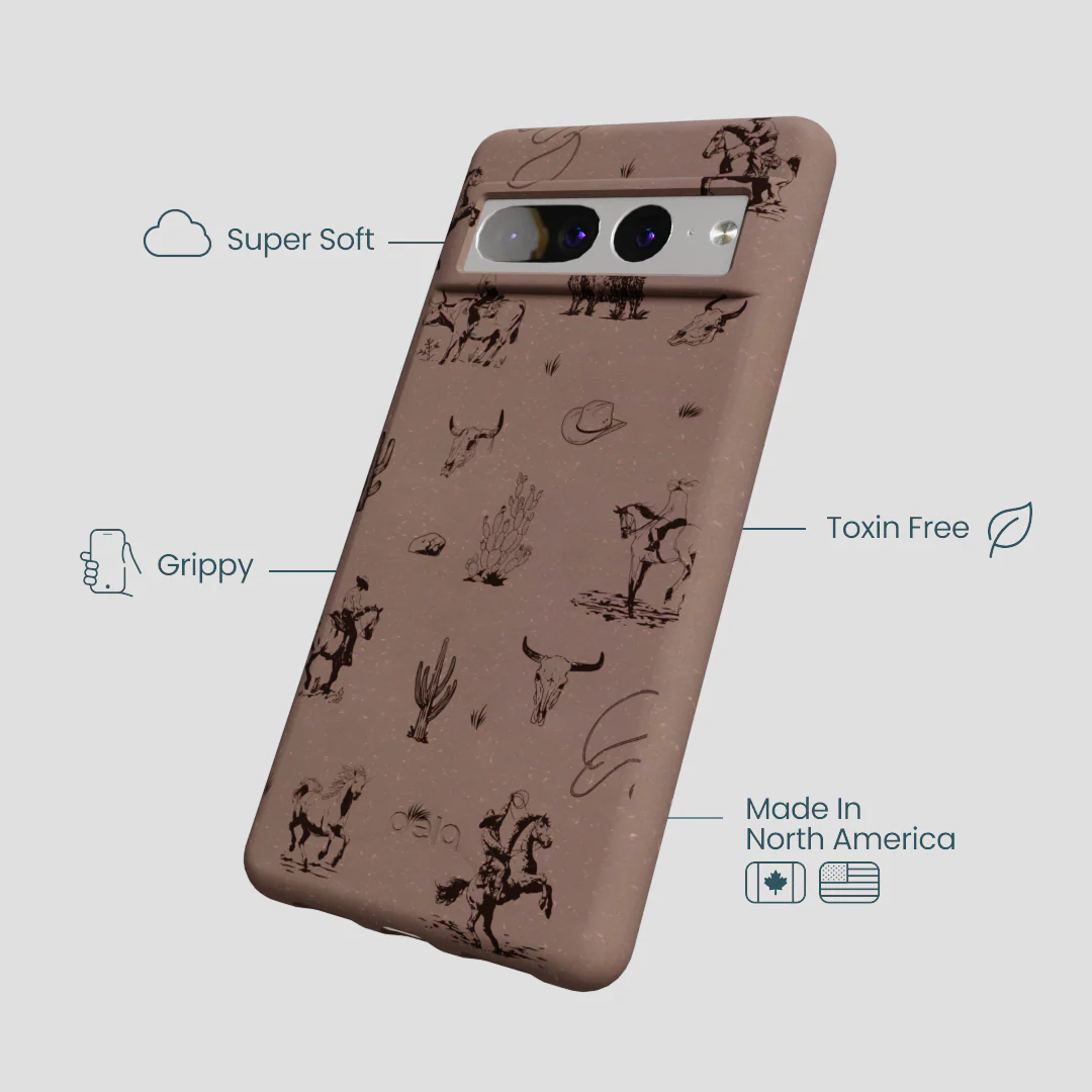 Chocolate Brown Wild Frontier Google Pixel 7 Pro Case - Image 4