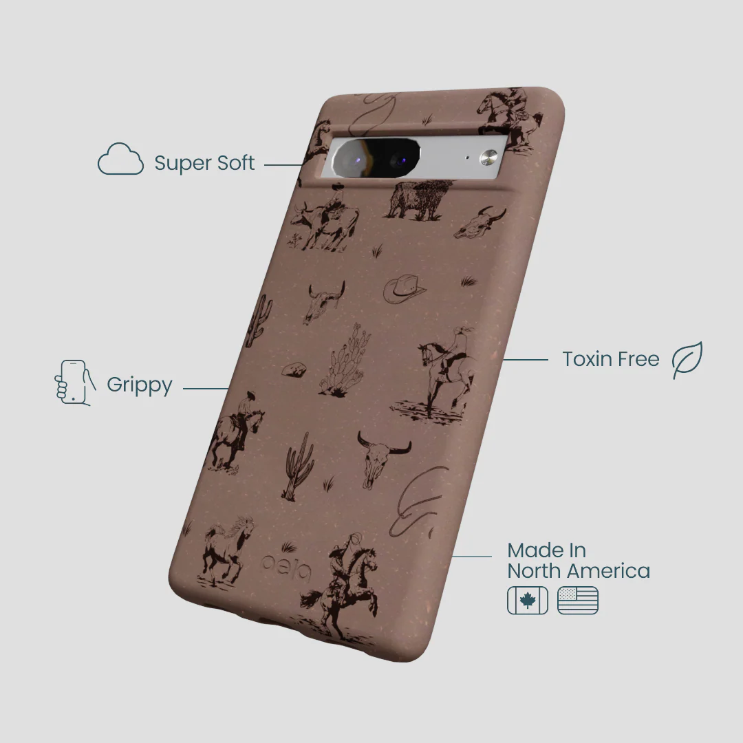 Chocolate Brown Wild Frontier Google Pixel 7a Case - Image 4