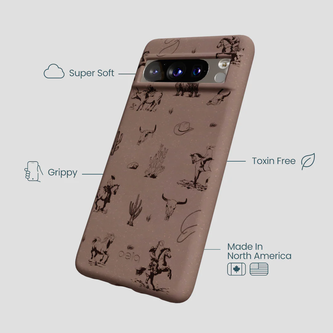 Chocolate Brown Wild Frontier Google Pixel 8 Pro Case - Image 4