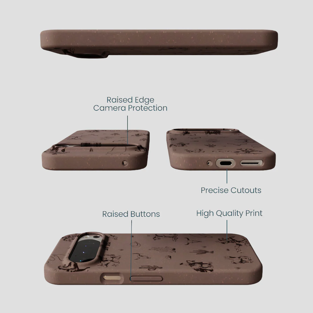 Chocolate Brown Wild Frontier Google Pixel 9/9 Pro Case - Image 3
