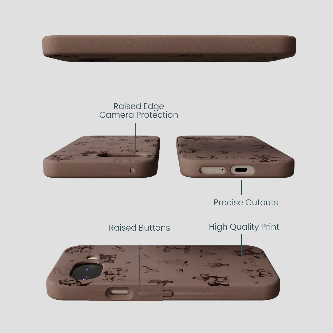 Chocolate Brown Wild Frontier Google Pixel 9a Case - Image 3