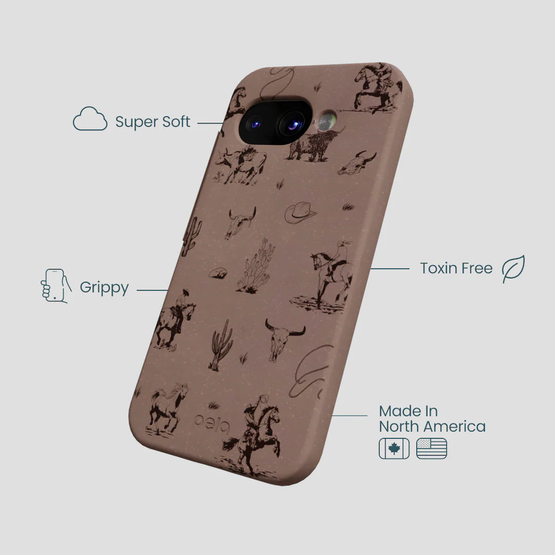 Chocolate Brown Wild Frontier Google Pixel 9a Case - Image 4