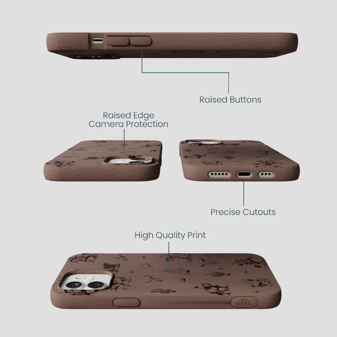 Chocolate Brown Wild Frontier iPhone 12/ iPhone 12 Pro Case - Image 3