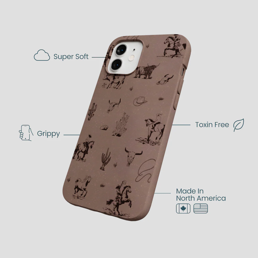Chocolate Brown Wild Frontier iPhone 12/ iPhone 12 Pro Case - Image 4