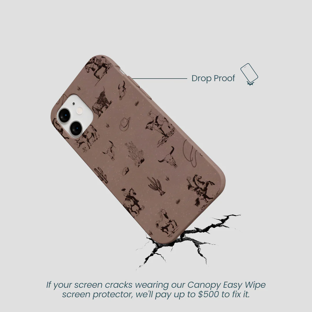 Chocolate Brown Wild Frontier iPhone 12 Mini Case - Image 5