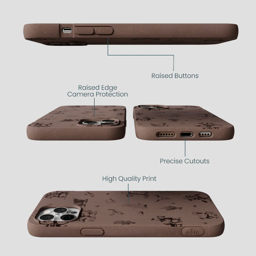 Chocolate Brown Wild Frontier iPhone 12 Pro Max Case - Image 3