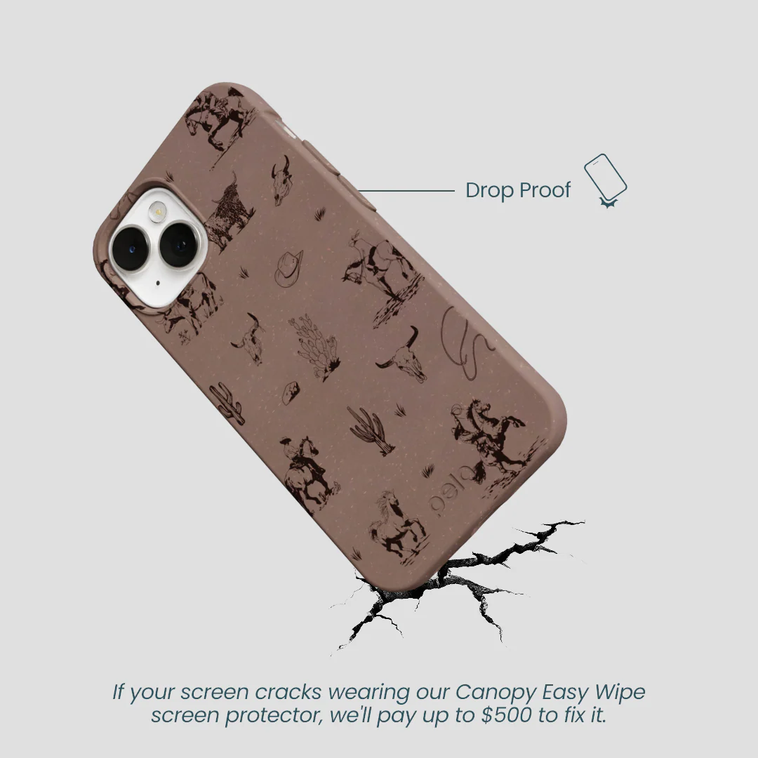 Chocolate Brown Wild Frontier iPhone 13 Case - Image 5