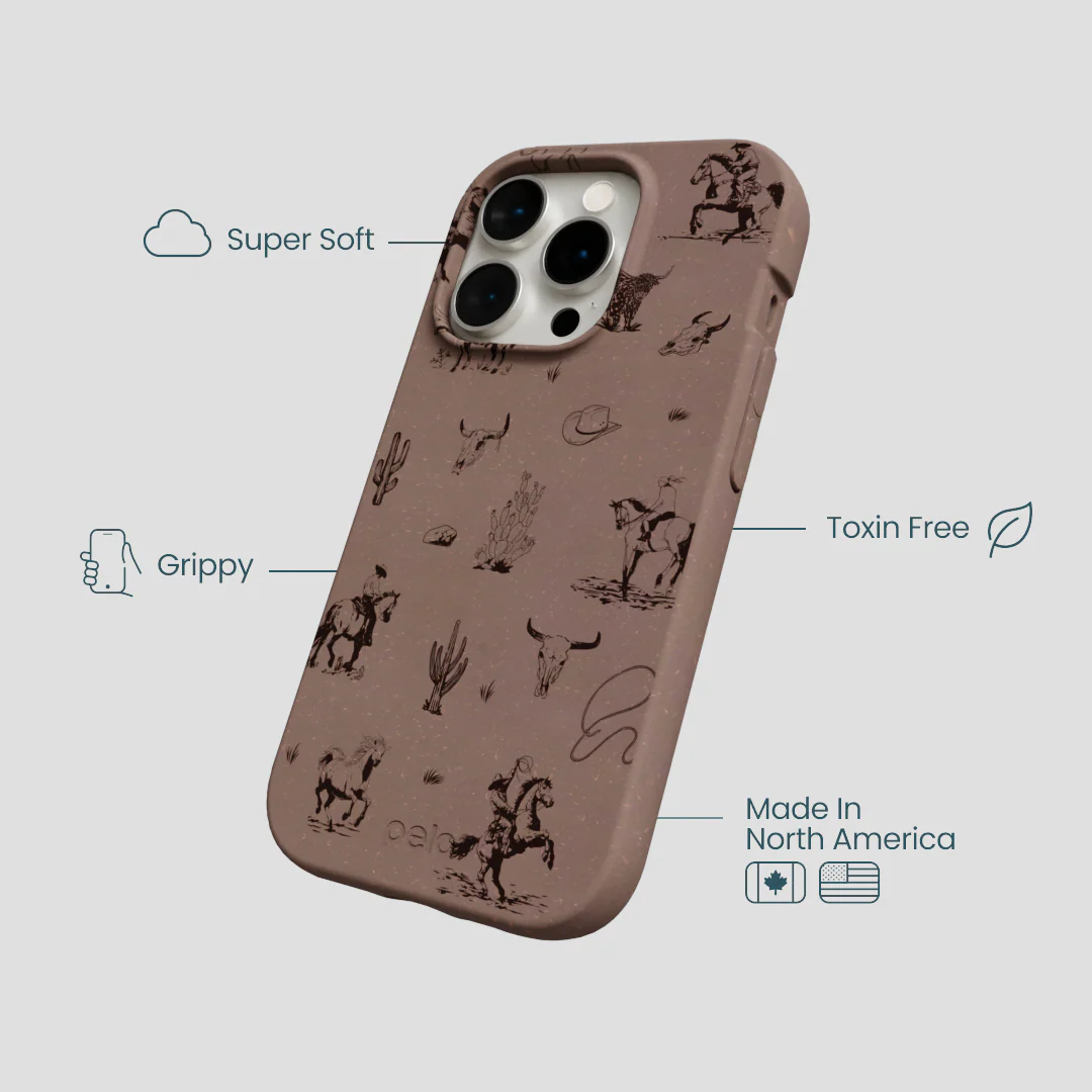 Chocolate Brown Wild Frontier iPhone 14 Pro Case - Image 4
