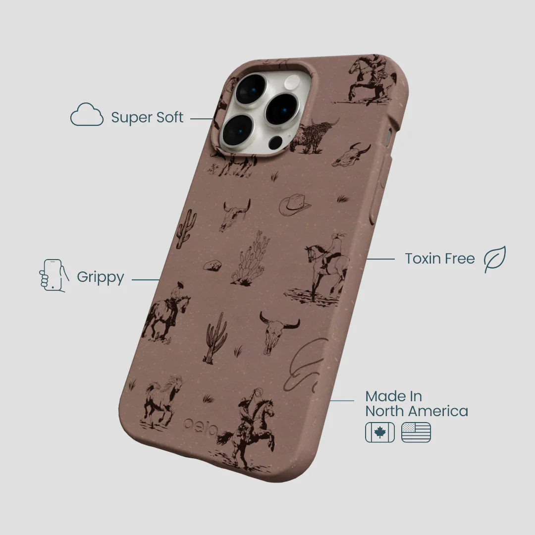 Chocolate Brown Wild Frontier iPhone 15 Pro Max Case - Image 4