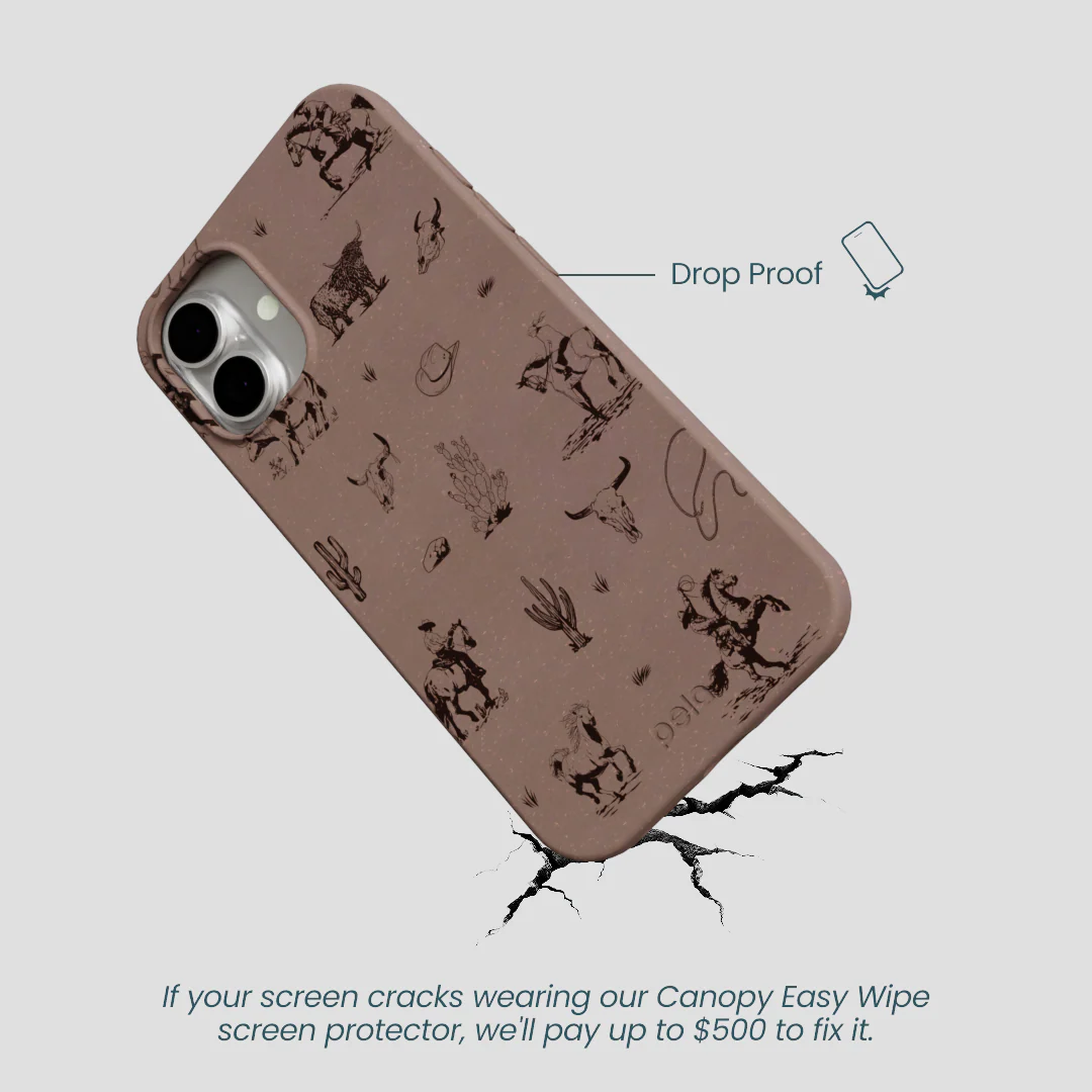 Chocolate Brown Wild Frontier iPhone 16 Plus Case - Image 5