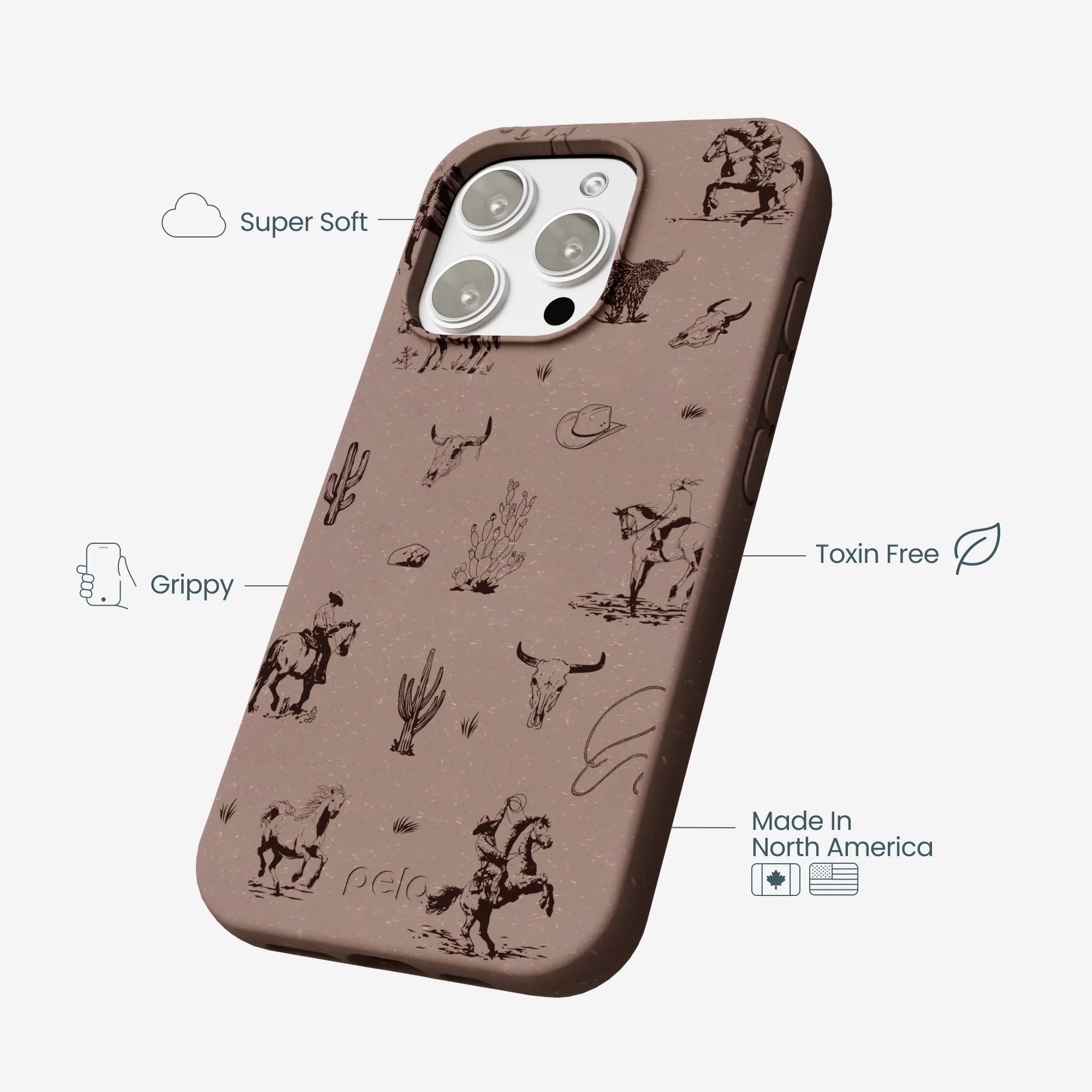 Chocolate Brown Wild Frontier iPhone 16 Pro Max Case - Image 4