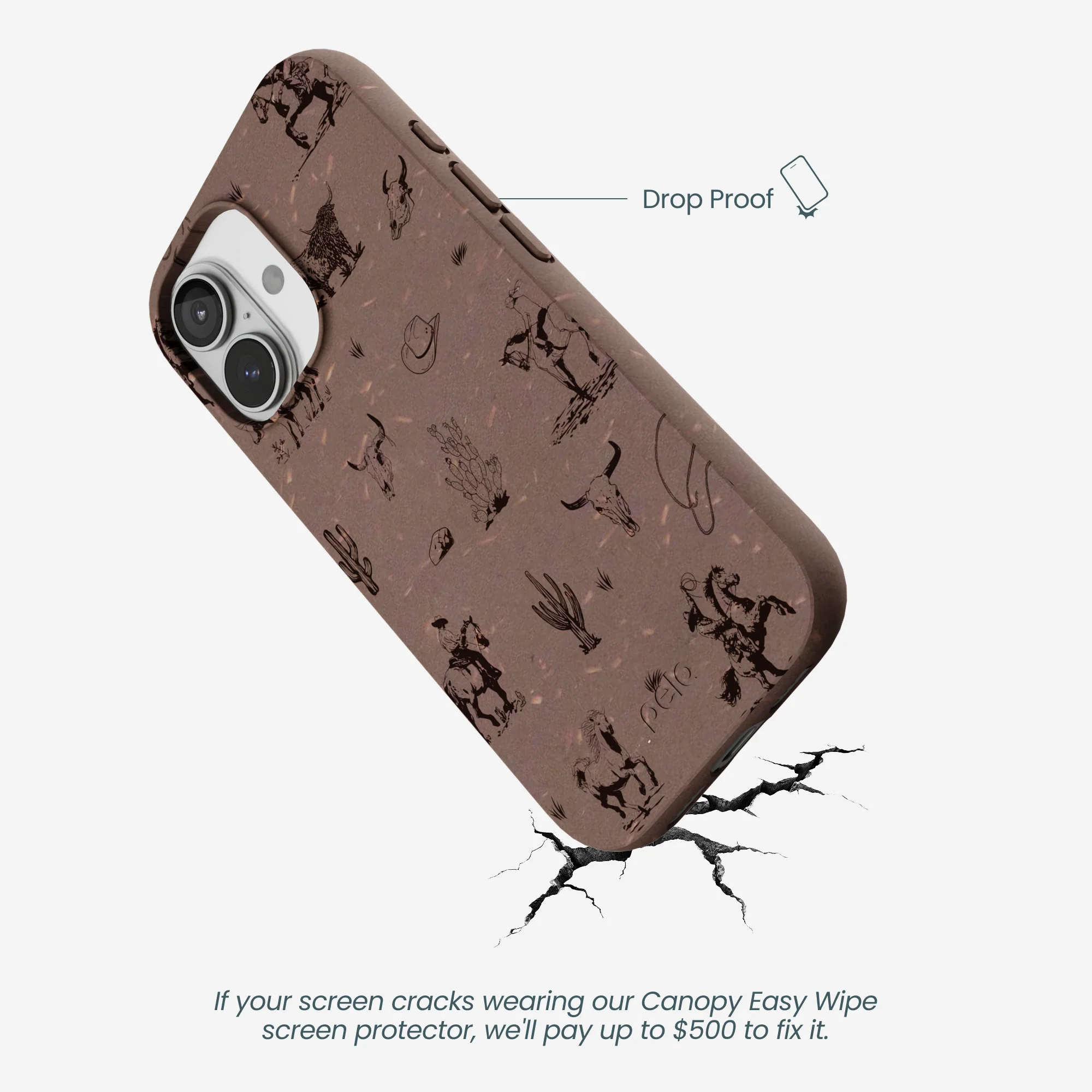 Chocolate Brown Wild Frontier iPhone 17 Case - Image 5