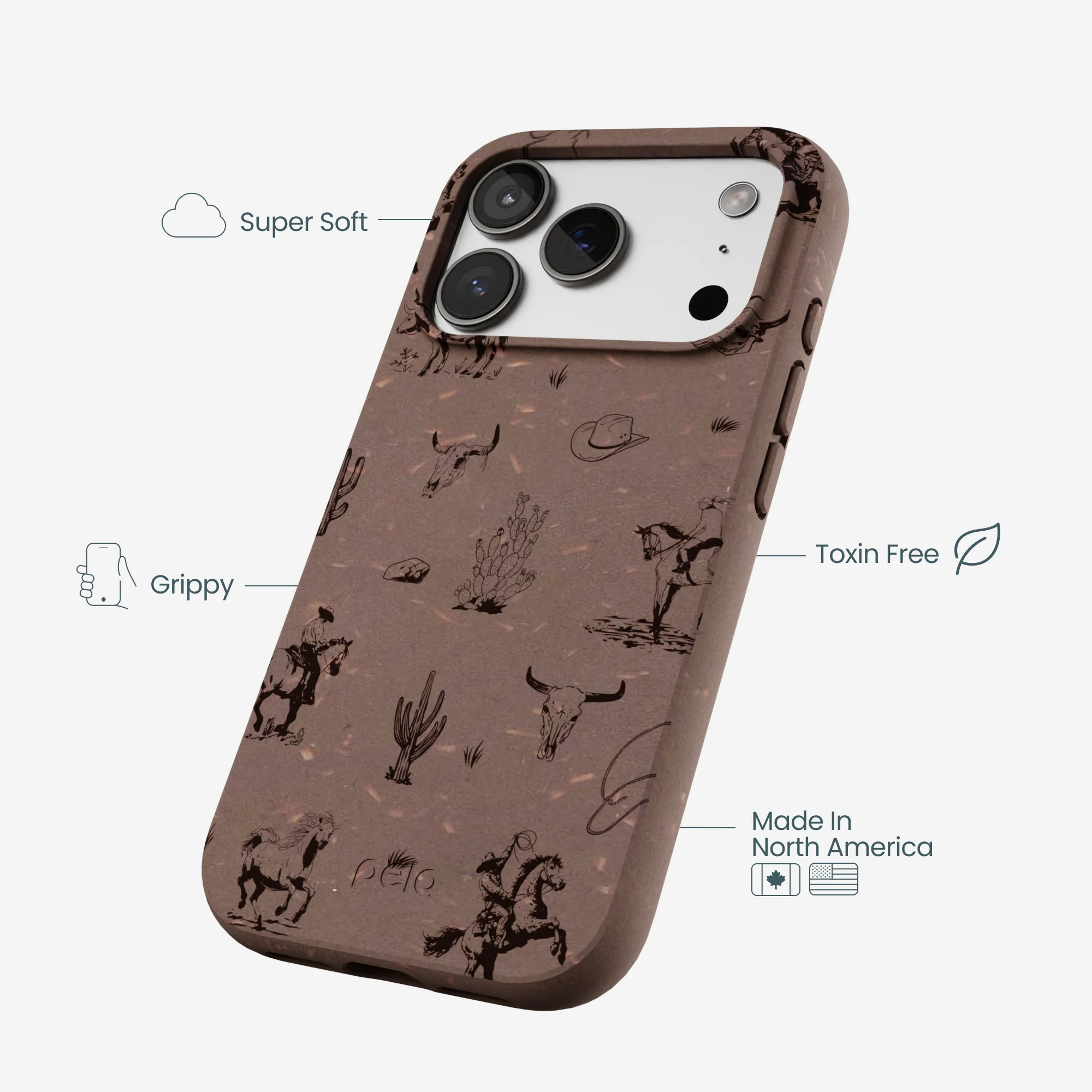 Chocolate Brown Wild Frontier iPhone 17 Pro Case - Image 4