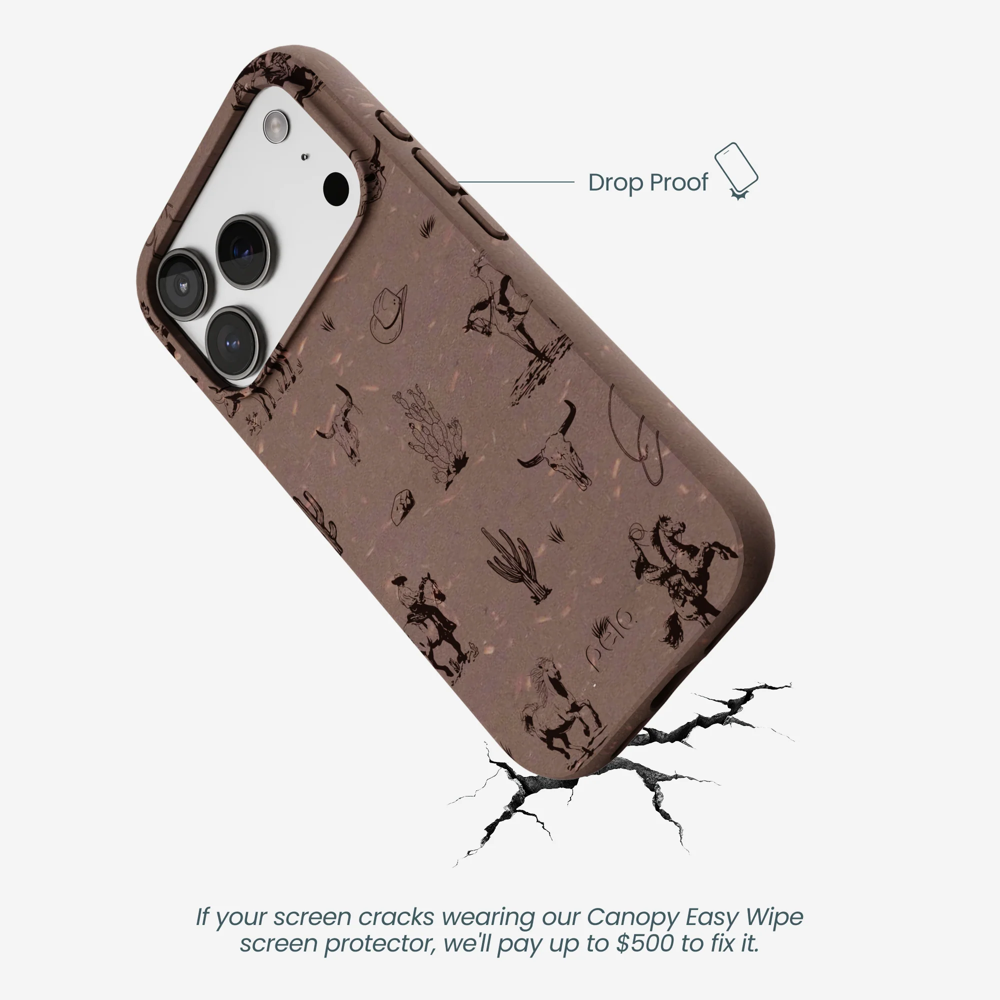 Chocolate Brown Wild Frontier iPhone 17 Pro Case - Image 5