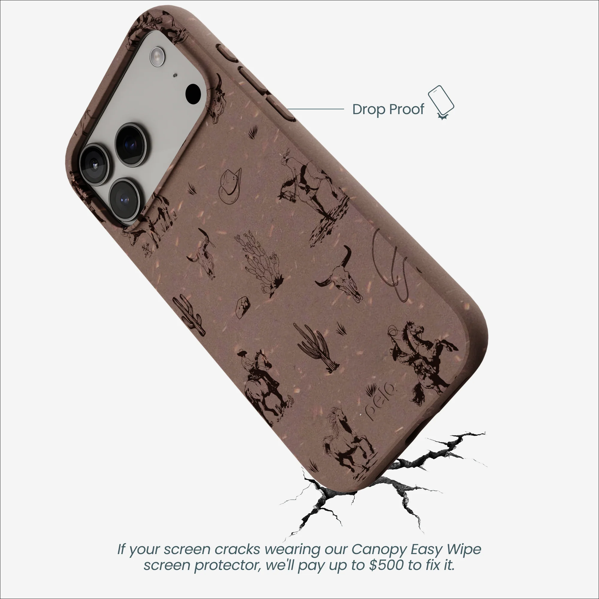 Chocolate Brown Wild Frontier iPhone 17 Pro Max Case - Image 5