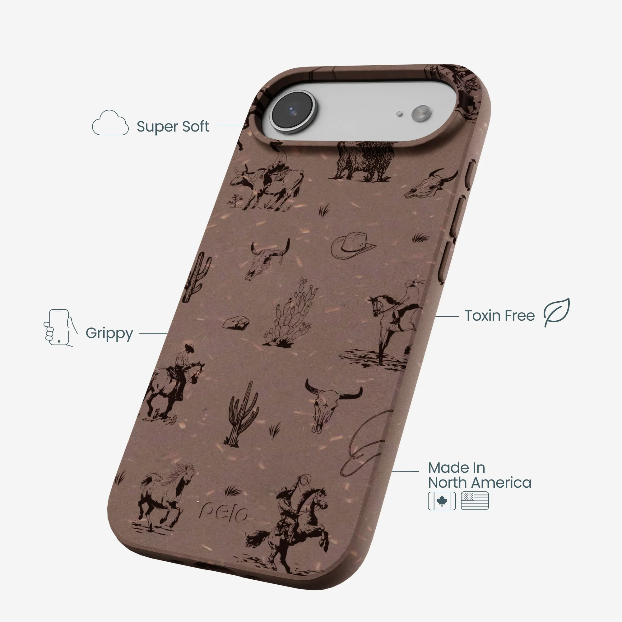 Chocolate Brown Wild Frontier iPhone Air Case - Image 4