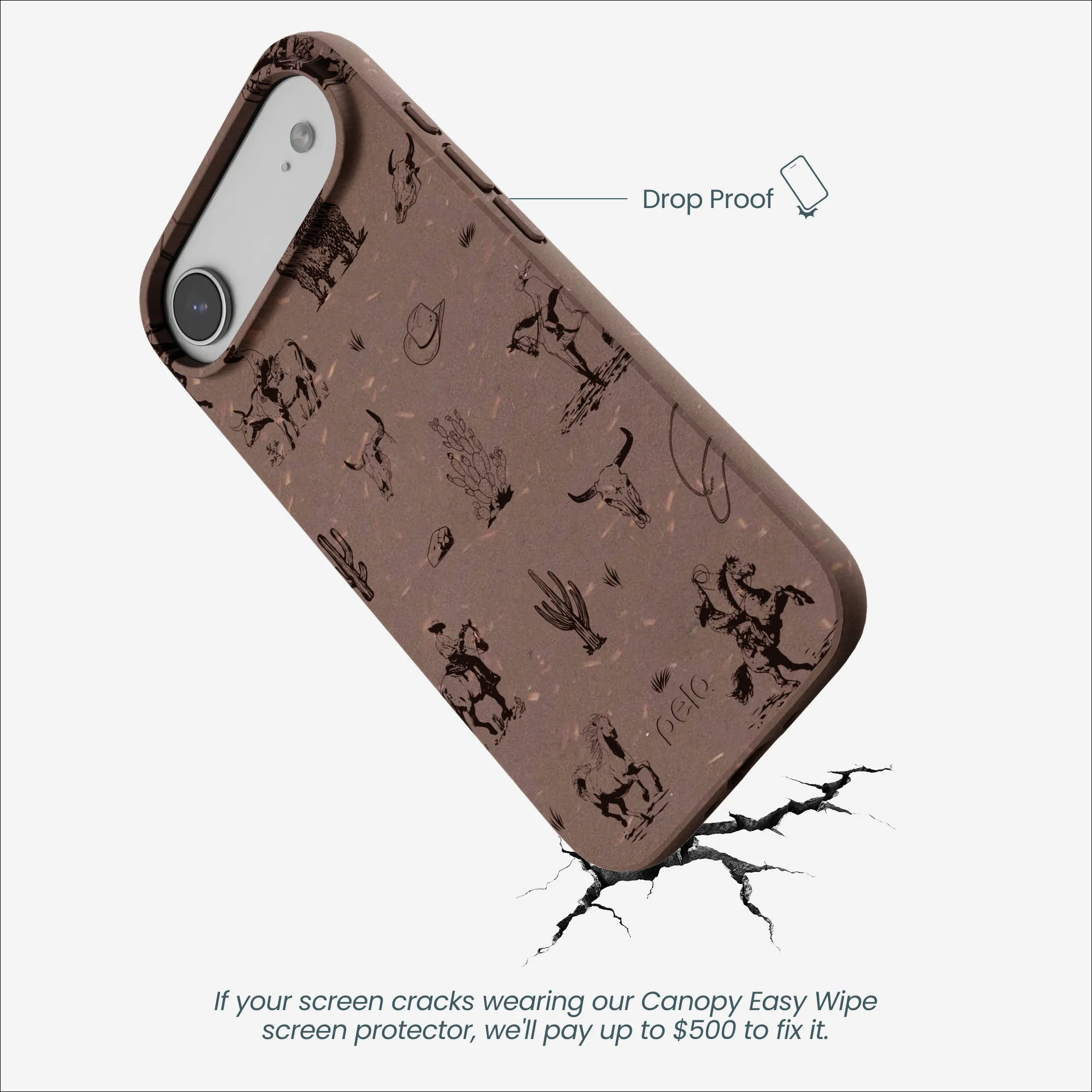Chocolate Brown Wild Frontier iPhone Air Case - Image 5