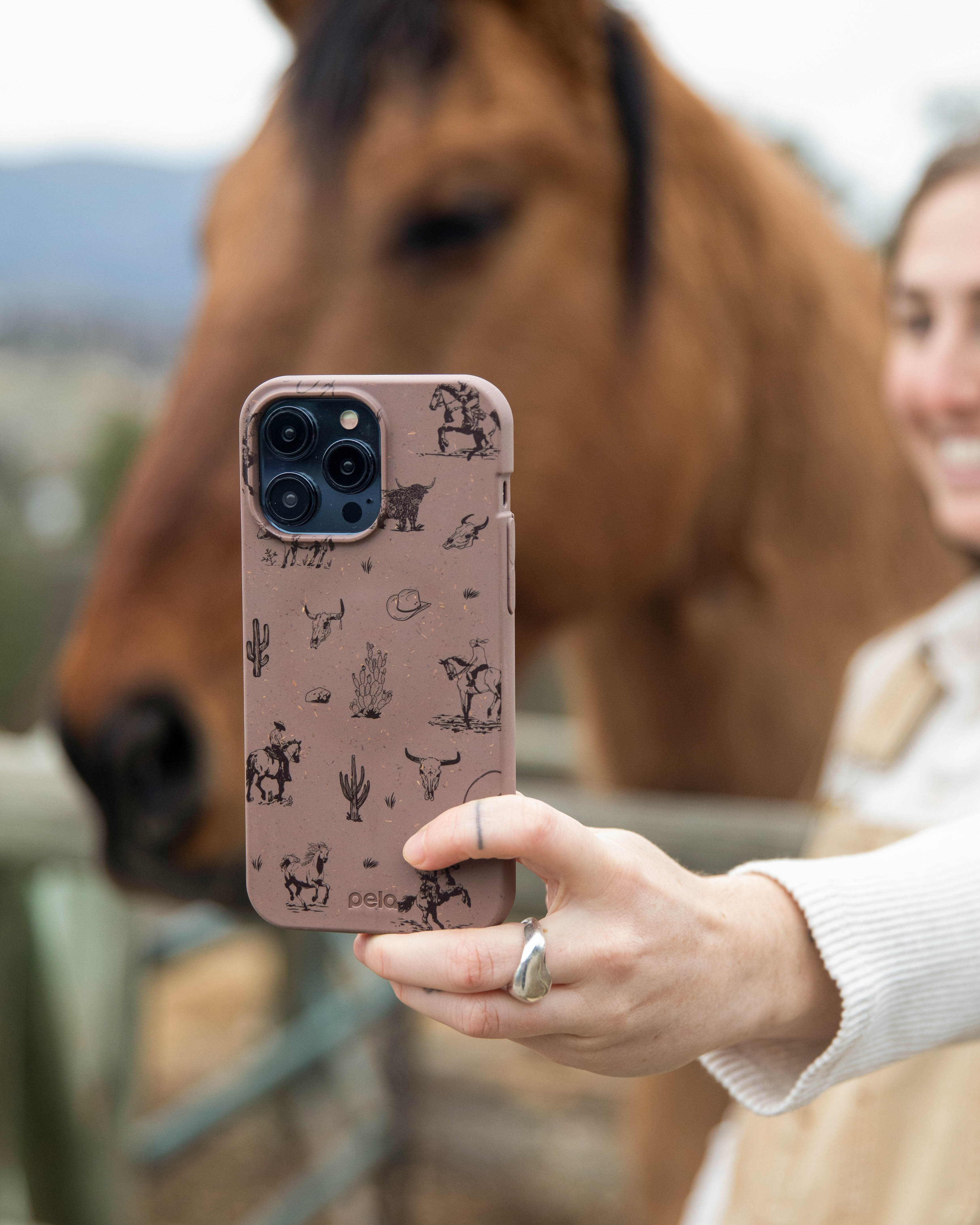 Chocolate Brown Wild Frontier iPhone XR Case - Image 2