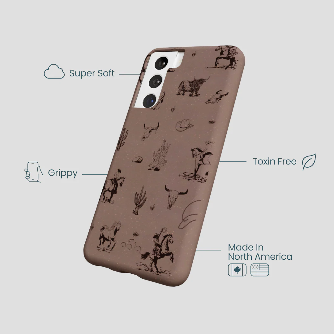Chocolate Brown Wild Frontier Samsung Galaxy S22 Case - Image 4