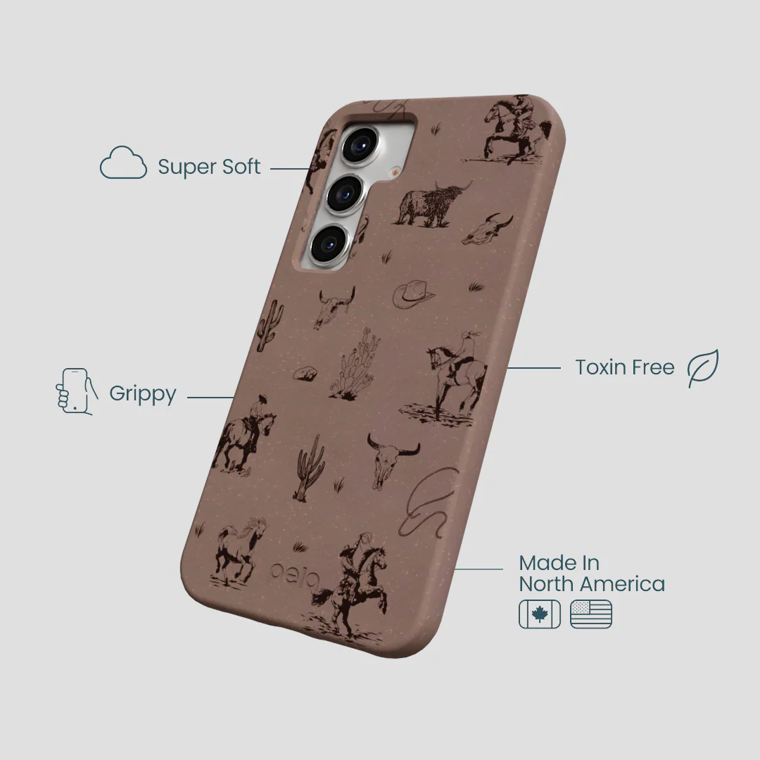 Chocolate Brown Wild Frontier Samsung Galaxy S25 Case - Image 4