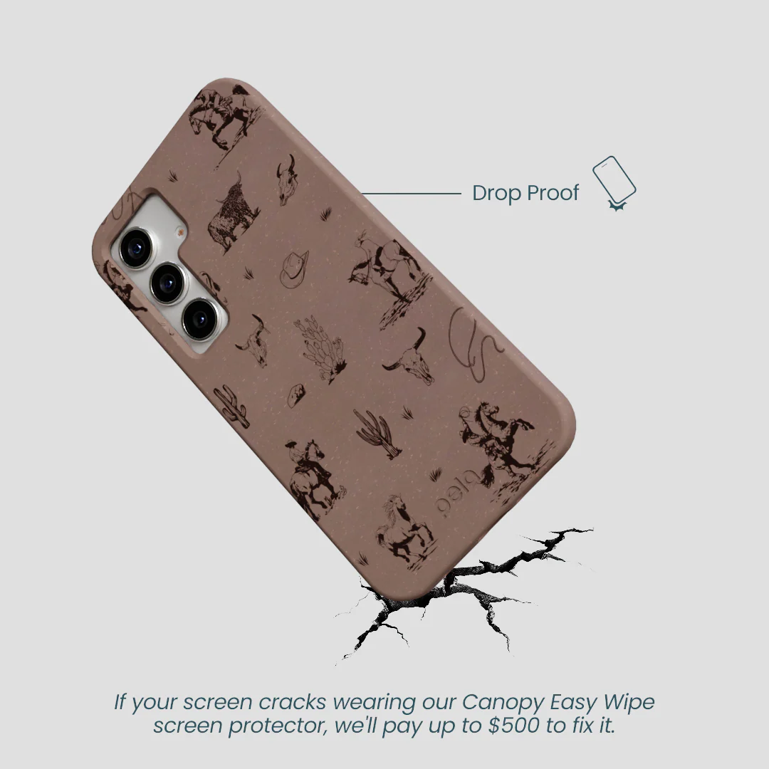 Chocolate Brown Wild Frontier Samsung Galaxy S25 Case - Image 5