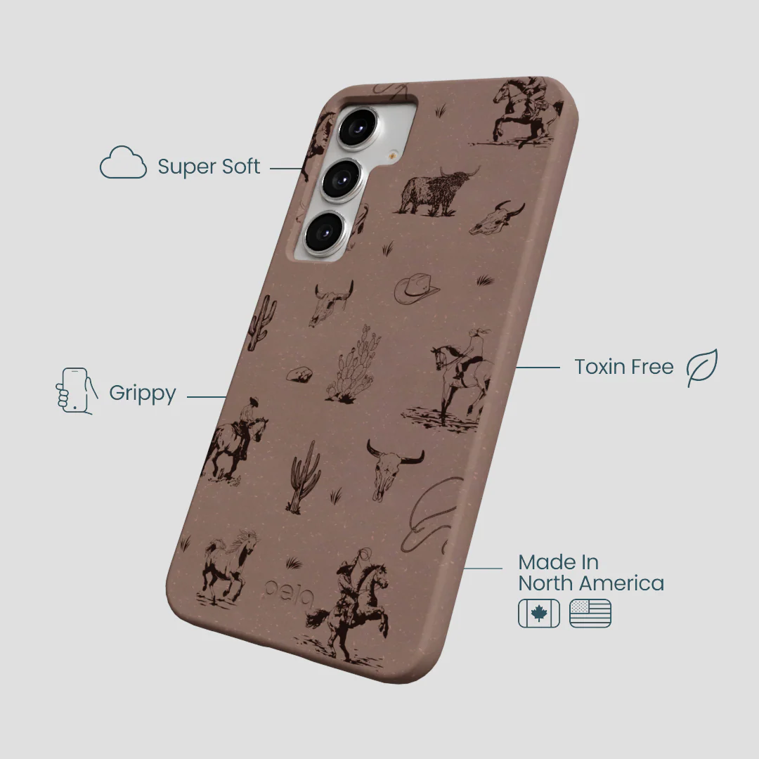 Chocolate Brown Wild Frontier Samsung Galaxy S25+(Plus) Case - Image 4