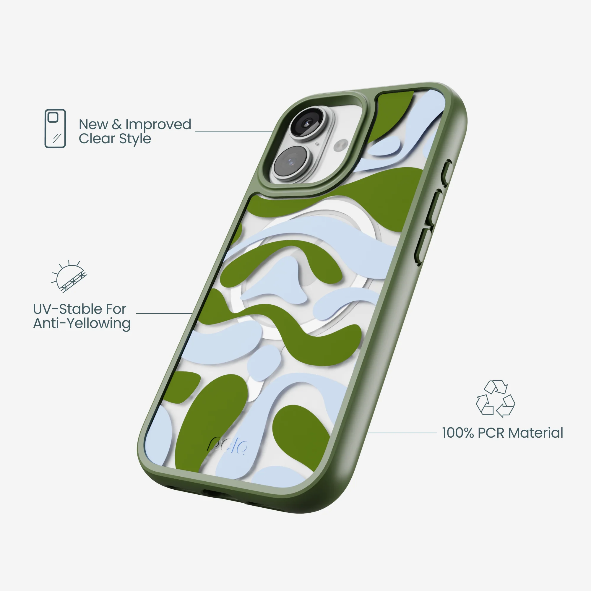 Clear Curve And Flow iPhone 17 Case With Forest Floor Ridge (MagSafe included) - Image 4