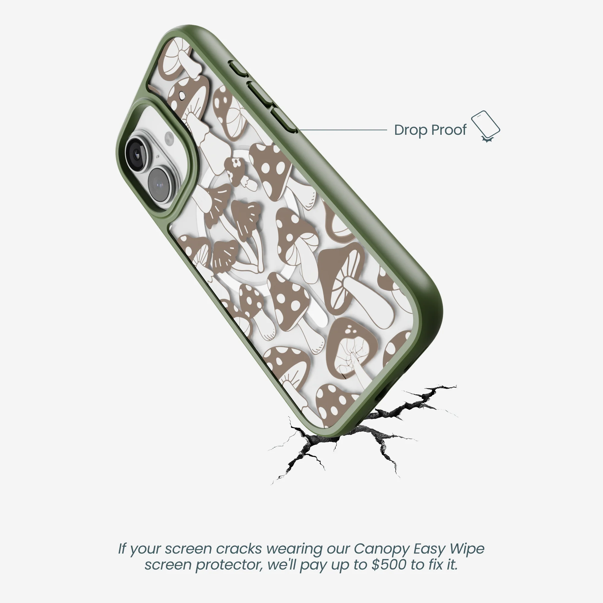 Clear Fungi Fuel iPhone 17 Case With Forest Floor Ridge (MagSafe included) - Image 5